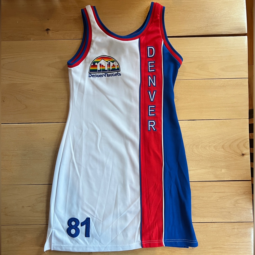 Denver Nuggets “rainbow skyline” jersey dress
